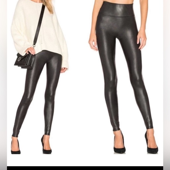 SPANX Pants - Black Spanx Faux Leather Leggings